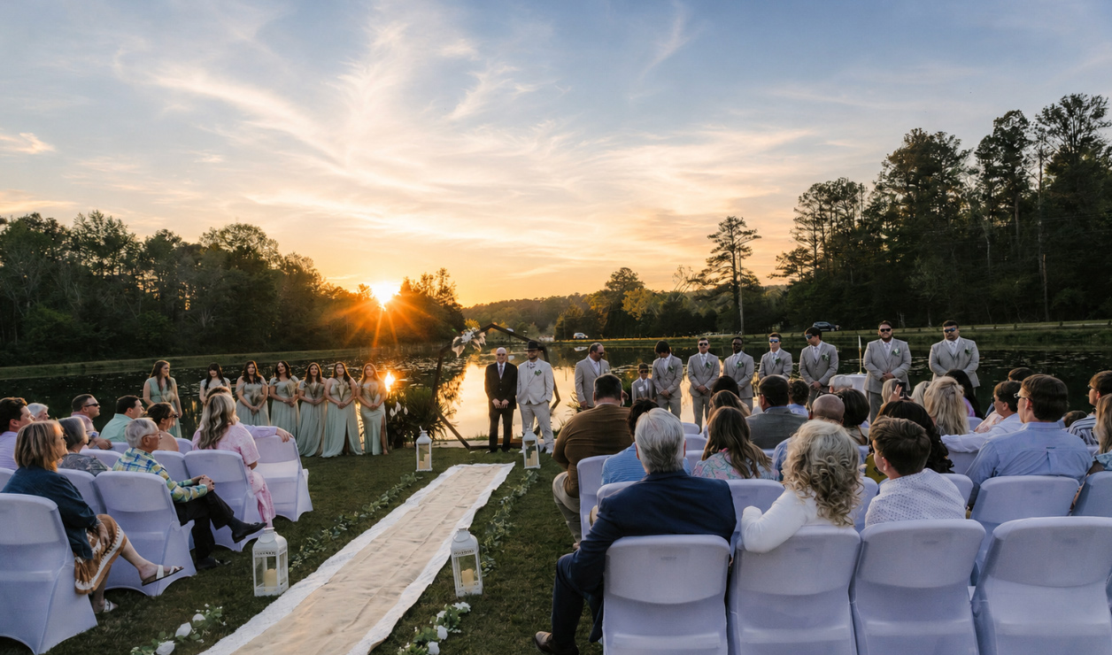 Outdoor reception at The NoAlan